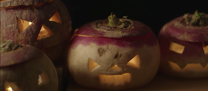 Halloween carved turnips