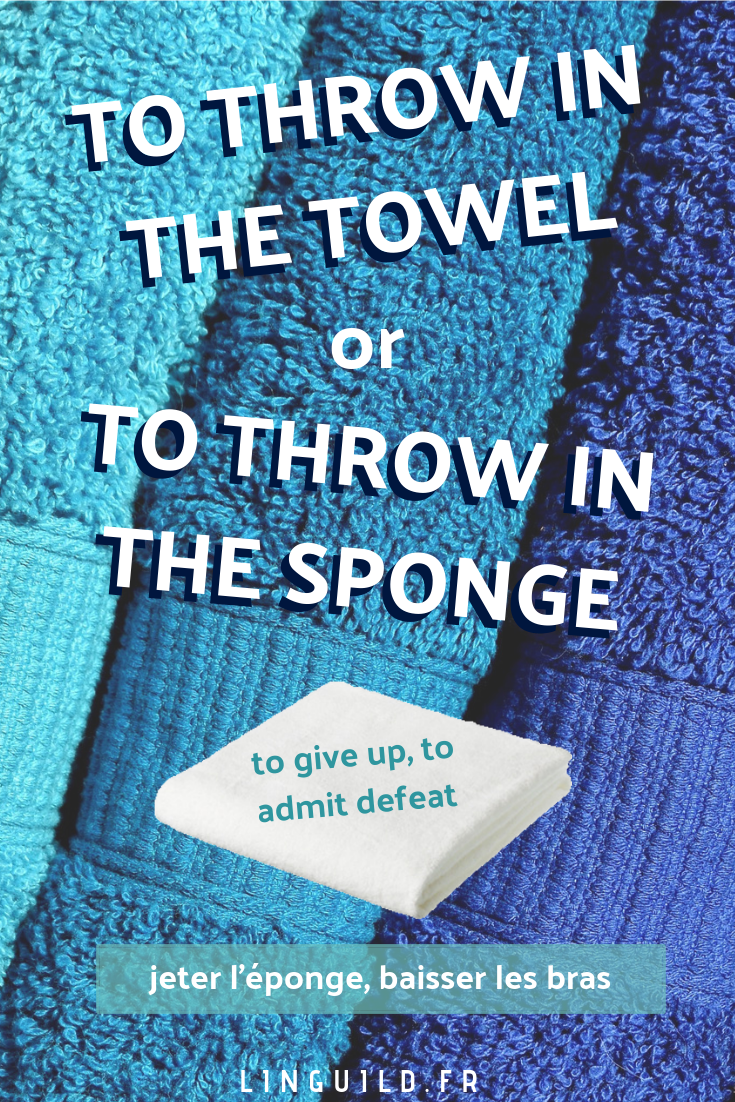 fiche idiom throw in the towel sponge