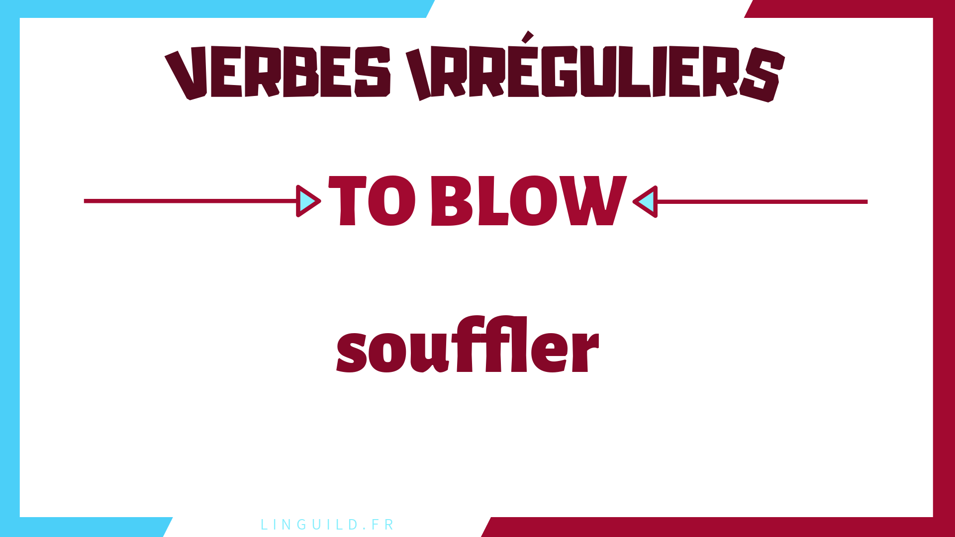 gif fiche verbe irrégulier to blow