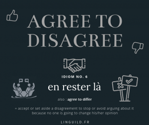 fiche idiom agree to disagree