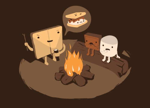 scary camp fire story s'mores