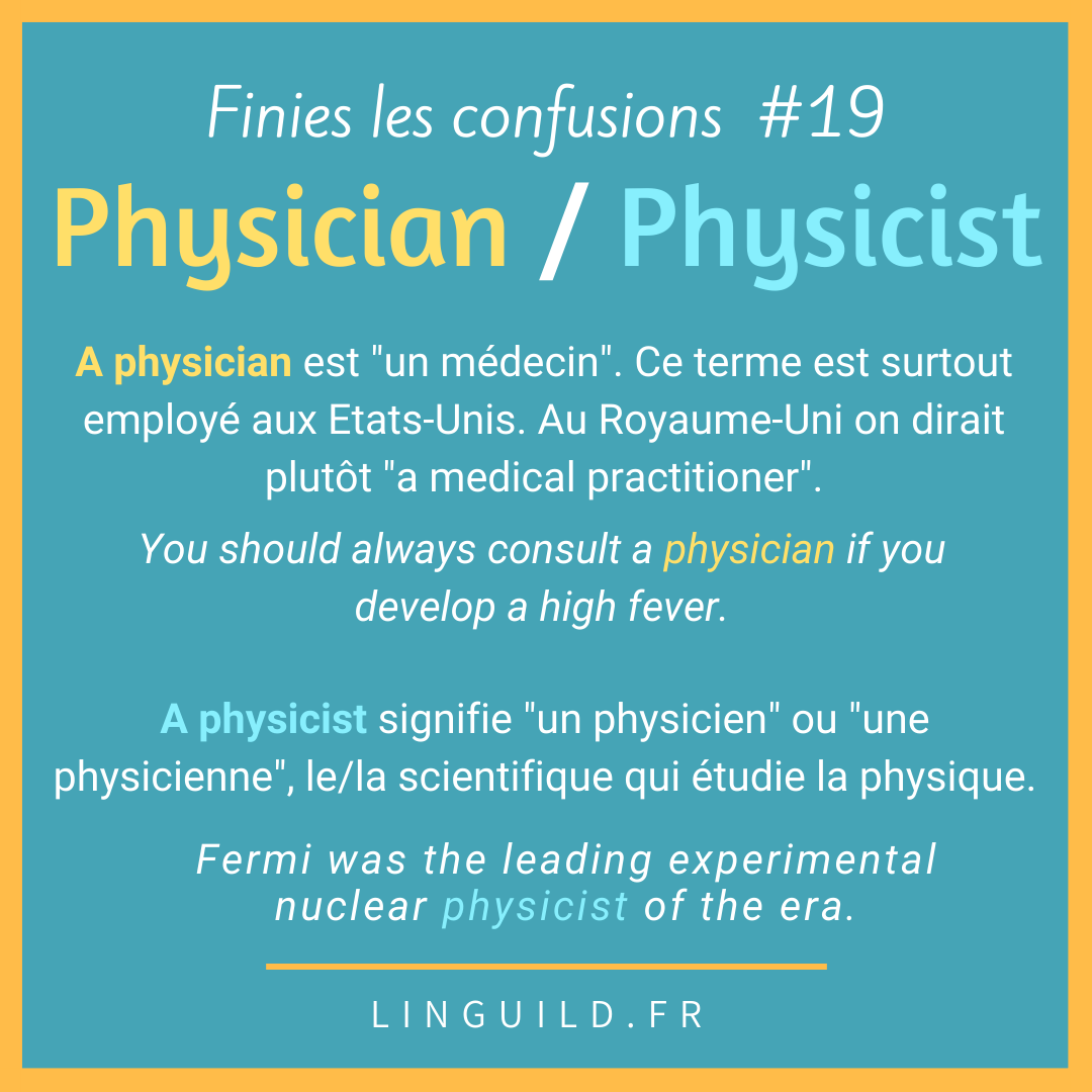 Fiches 19 physician VS physicist