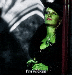 Gif The Wicked Witch says: "I am wicked"