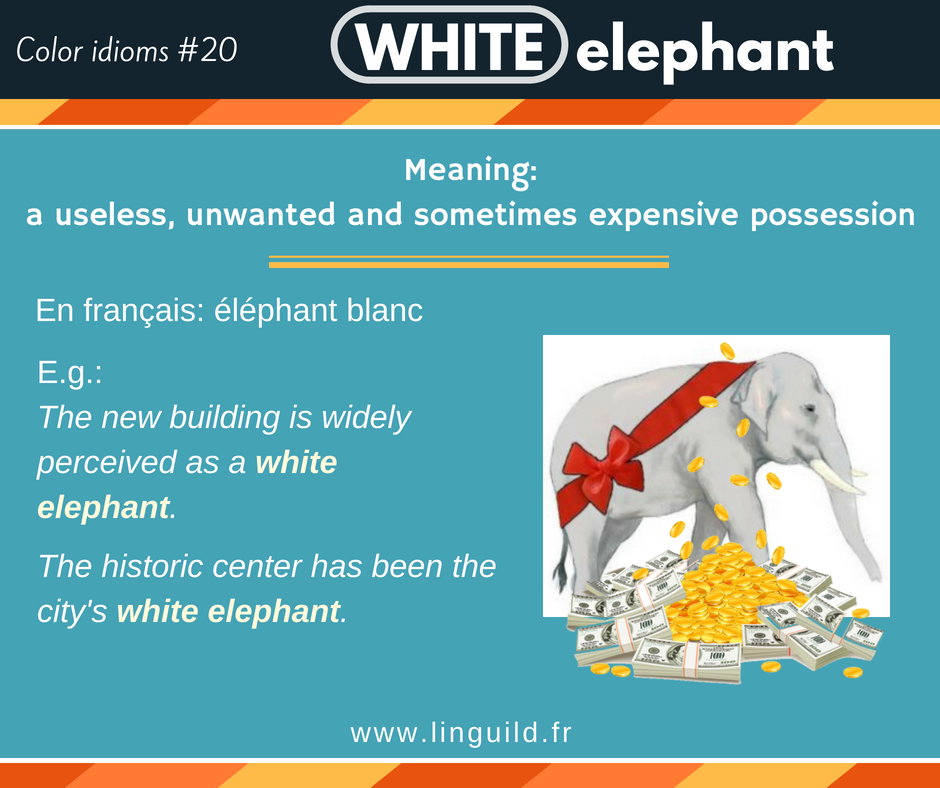 Color idiom white elephant