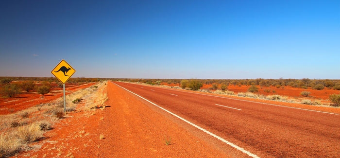photo route dans l'outback