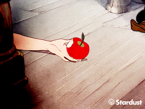 Couleurs en anglais snow white red apple